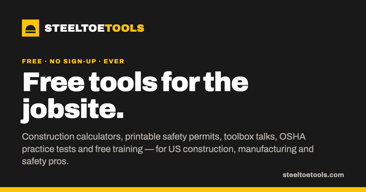 Material Storage & Stacking Toolbox Talk (Printable) | SteelToeTools